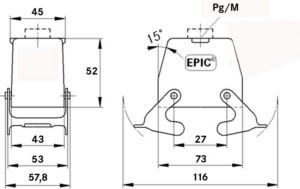 Housing for industrial connectors  79055700