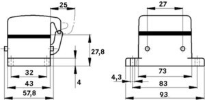 Housing for industrial connectors  10033000