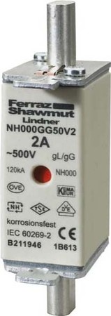 Low Voltage HRC fuse NH0 32 A 500 V 1B643.000000