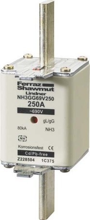 Low Voltage HRC fuse NH3 250 A 690 V 1C375.000000