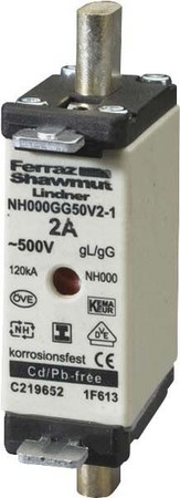 Low Voltage HRC fuse NH0 6 A 500 V 1F623.000000