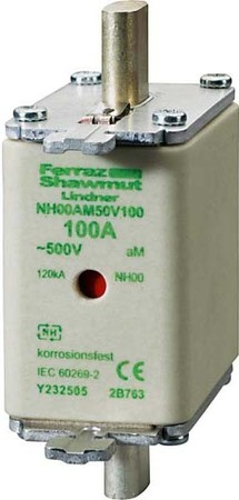 Low Voltage HRC fuse NH0 100 A 500 V 2B763.000000