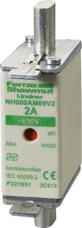 Low Voltage HRC fuse NH0 2 A 690 V 2C613.000000