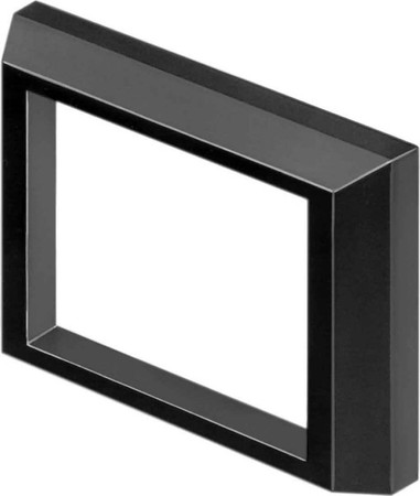 Front bezel pushbutton Rectangular Elevated Plastic 02-967.0