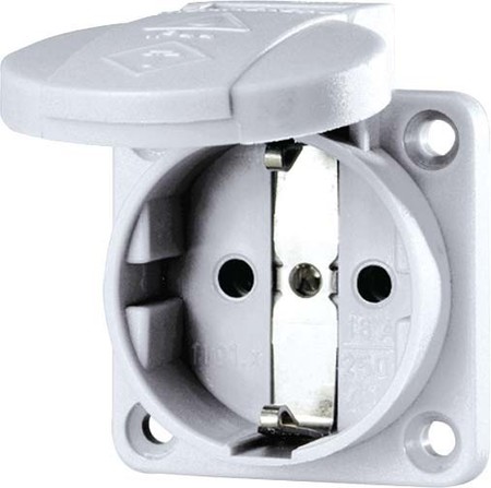 Equipment mounted socket outlet (SCHUKO) Plastic 11030