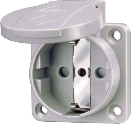 Equipment mounted socket outlet (SCHUKO) Plastic 11060