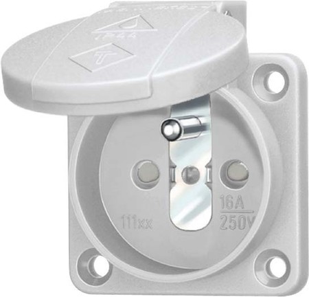 Equipment mounted socket outlet (SCHUKO) Plastic 11160