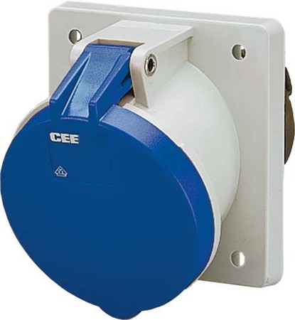 Panel-mounted CEE socket outlet 63 A 4 1150A