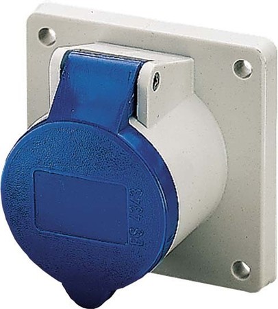 Panel-mounted CEE socket outlet 16 A 4 1389