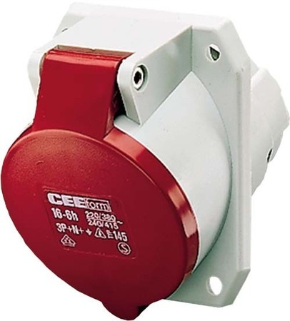 Panel-mounted CEE socket outlet 16 A 5 145