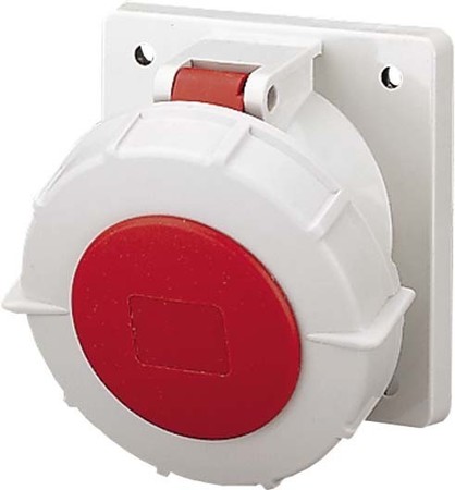 Panel-mounted CEE socket outlet 125 A 4 212A