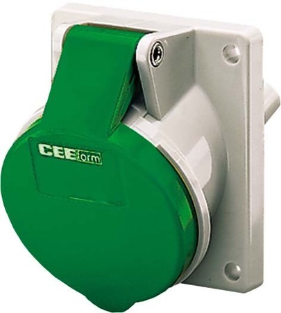 Panel-mounted CEE socket outlet 16 A 3 3186