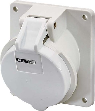 Panel-mounted CEE socket outlet 16 A 4 3218