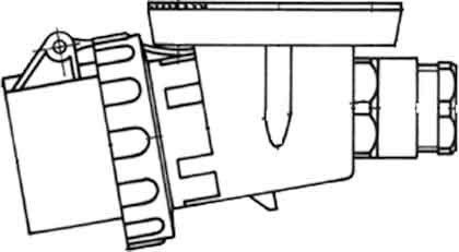 CEE plug for mounting on machines and equipment 16 A 3 23568