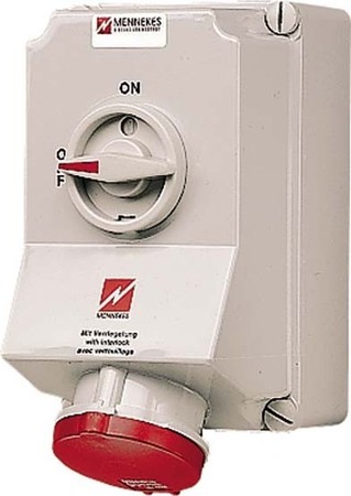 CEE socket outlet, disconnectable, with fuse 63 A 4 5956AB