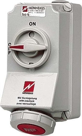 CEE socket outlet, disconnectable, with fuse 32 A 7 6106