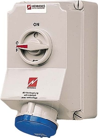 CEE socket outlet, disconnectable, with fuse 63 A 3 6571