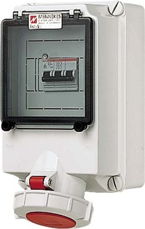 CEE socket outlet, disconnectable, with fuse 63 A 5 7168