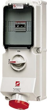 CEE socket outlet, disconnectable, with fuse 32 A 4 7219