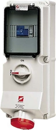 CEE socket outlet, disconnectable, with fuse 16 A 4 7224