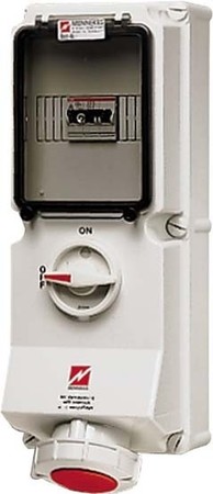 CEE socket outlet, disconnectable, with fuse 32 A 4 7241