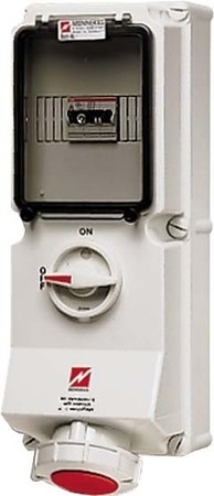 CEE socket outlet, disconnectable, with fuse 63 A 4 7243