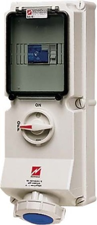 CEE socket outlet, disconnectable, with fuse 16 A 3 7245