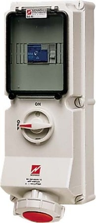 CEE socket outlet, disconnectable, with fuse 16 A 4 7246