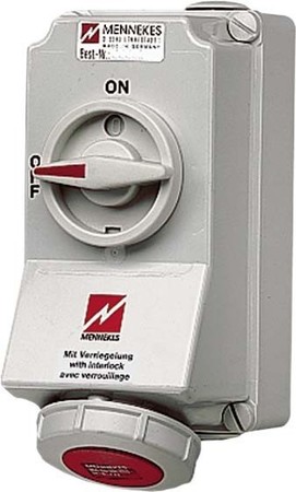 CEE socket outlet, disconnectable, with fuse 16 A 7 7306