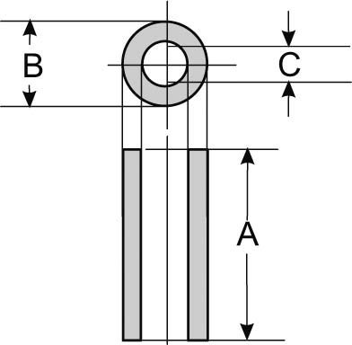 Spacer sleeve Brass Untreated 6.6 mm 87701052