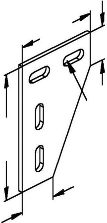 Coupler for support/profile rail U-profile Angle KNW 50/50