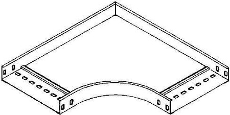 Bend for cable tray Horizontal 90? RES 35.150