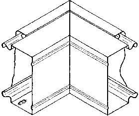 Outer corner for installation duct 60 mm 150 mm LUAC 60.150