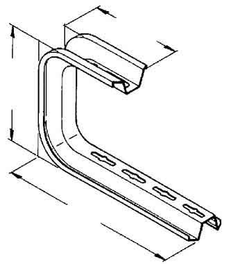 Ceiling bracket for cable support system 261 mm 172 mm TKSU 200