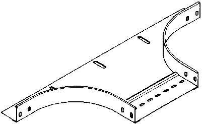 Add-on tee for cable tray 35 mm 100 mm 140 mm RTA 35.100