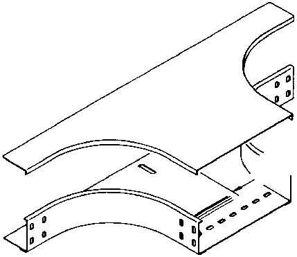 Add-on tee cover for cable support system 300 mm RTAD 300