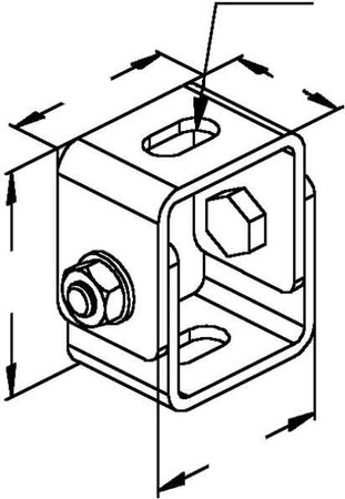 Ceiling bracket for cable support system 58 mm 32 mm DBG 12 E3