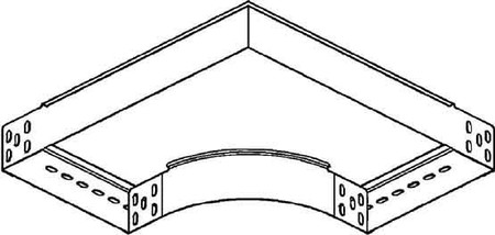 Bend for cable tray Horizontal 90? RES 60.500