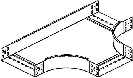 Tee for cable tray 60 mm 150 mm T-piece horizontal RTS 60.150