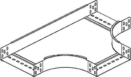 Tee for cable tray 60 mm 300 mm T-piece horizontal RTS 60.300