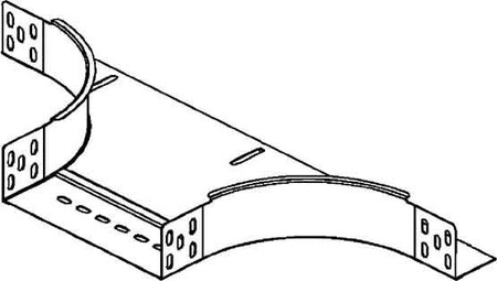 Add-on tee for cable tray 60 mm 200 mm 138 mm RTA 60.200