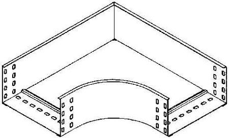 Bend for cable tray Horizontal 90? 140 mm RES 110.400