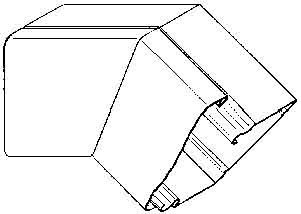 Flat bend for installation duct 60 mm 60 mm LUWB 60.060