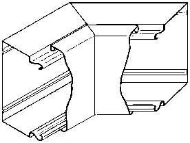 Inner corner for installation duct 60 mm 200 mm LUIB 60.200