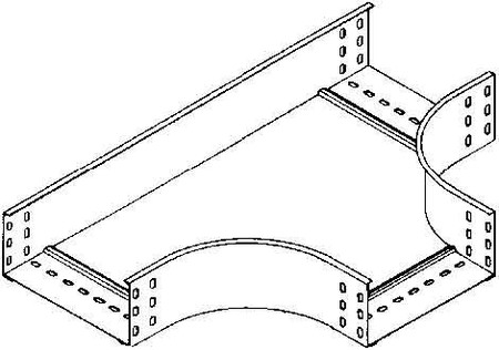 Tee for cable tray 85 mm 200 mm T-piece horizontal RTS 85.200