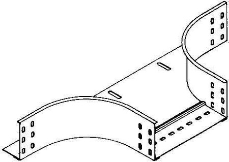 Add-on tee for cable tray 85 mm 100 mm 140 mm RTA 85.100