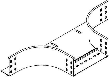 Add-on tee for cable tray 85 mm 400 mm 140 mm RTA 85.400