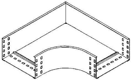 Bend for cable tray Horizontal 90? 140 mm RES 110.200