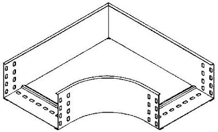 Bend for cable tray Horizontal 90? 140 mm RES 110.300