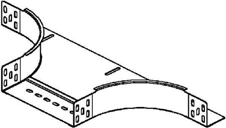 Add-on tee for cable tray 60 mm 400 mm 138 mm RTA 60.400 F